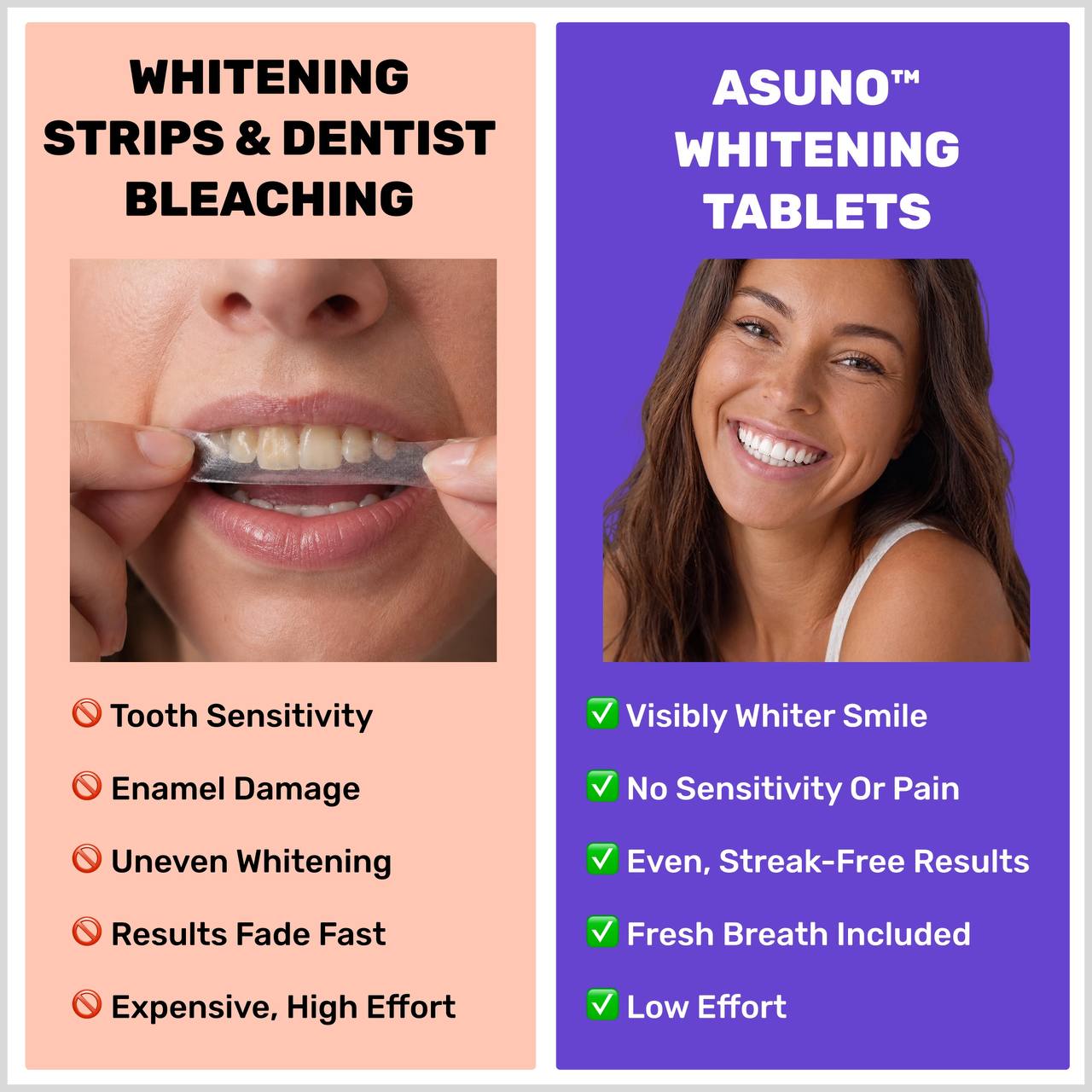 Superbee Dentos whitening Tablets 150 Tabs – Fluoride Free, Spearmint